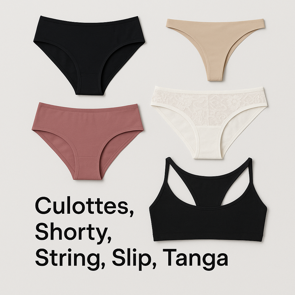 Culottes, Shorty, Slip, String
