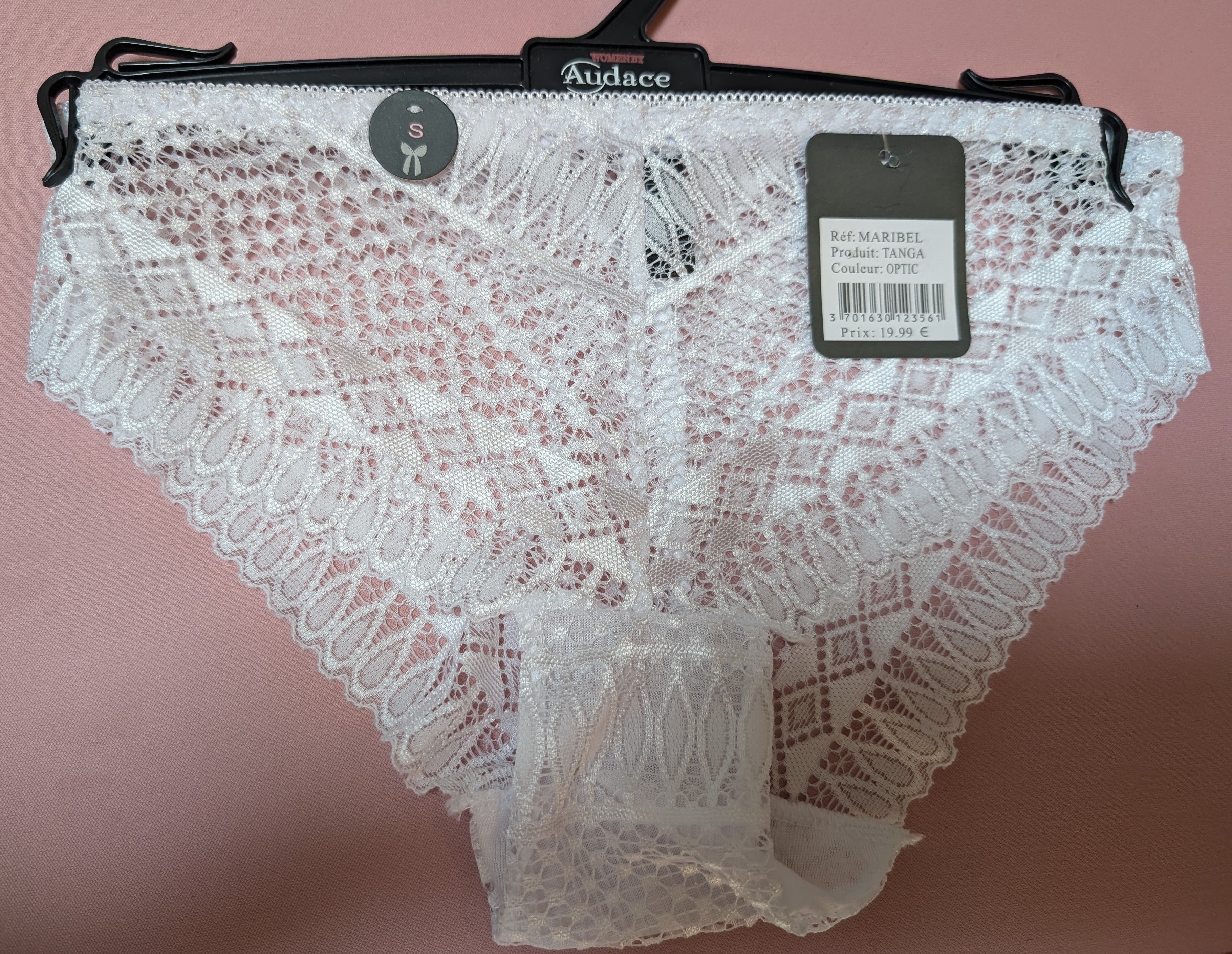 AUDACE - Tanga Blanc - Taille XS