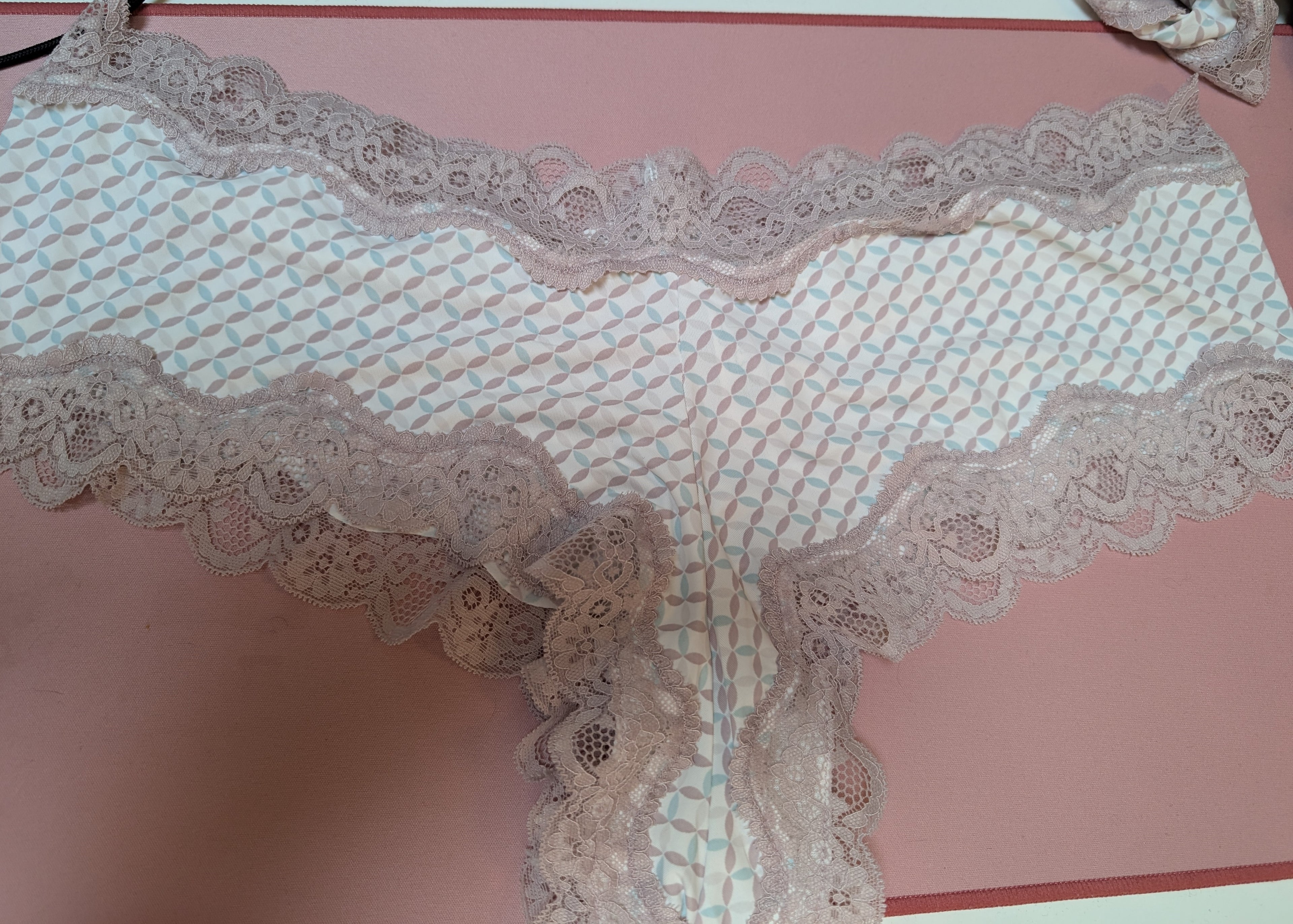 TANGA - Violet & Blanc