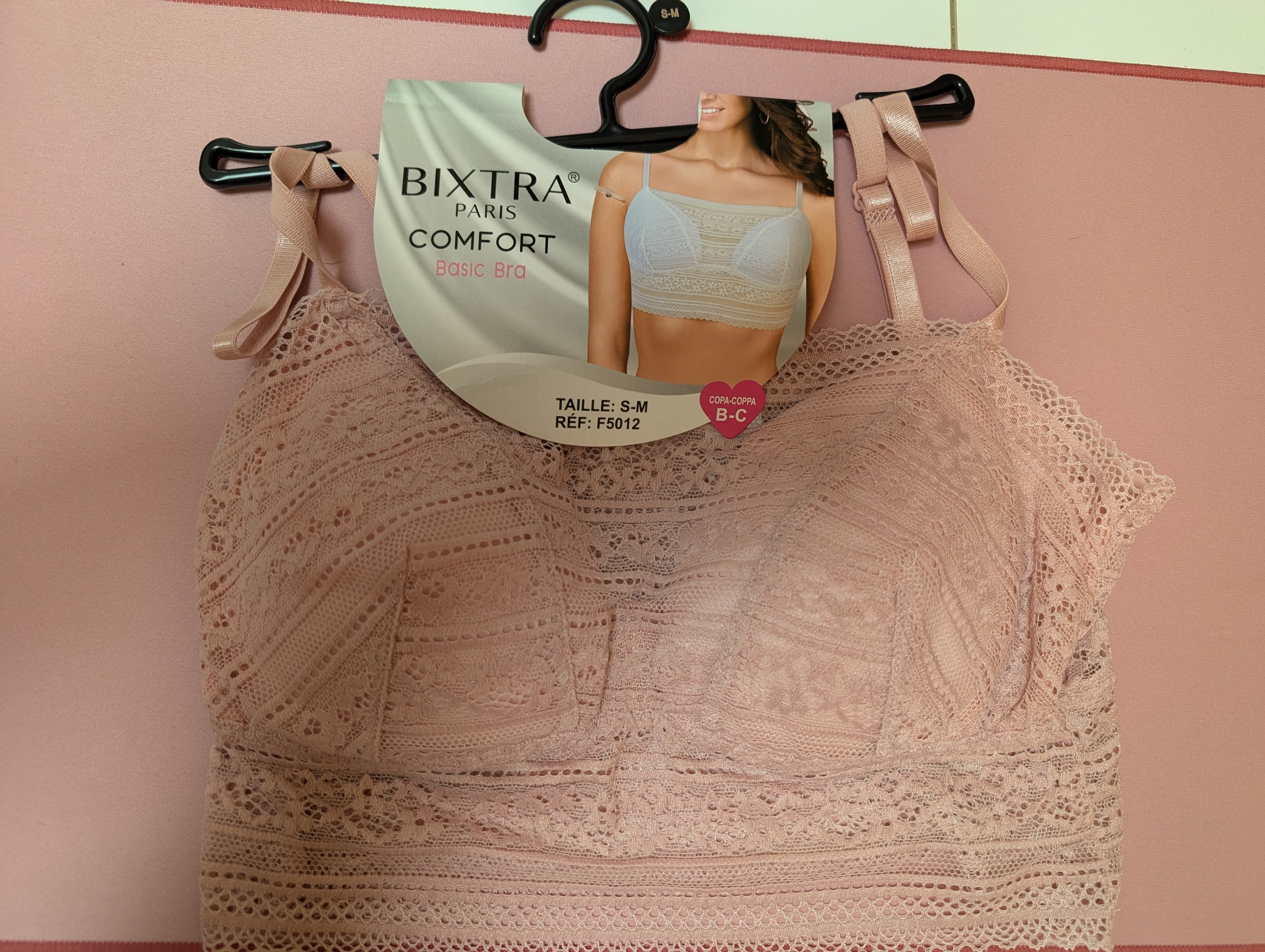 BIXTRA PARIS - Brassière rose comfort - S/M - B/C