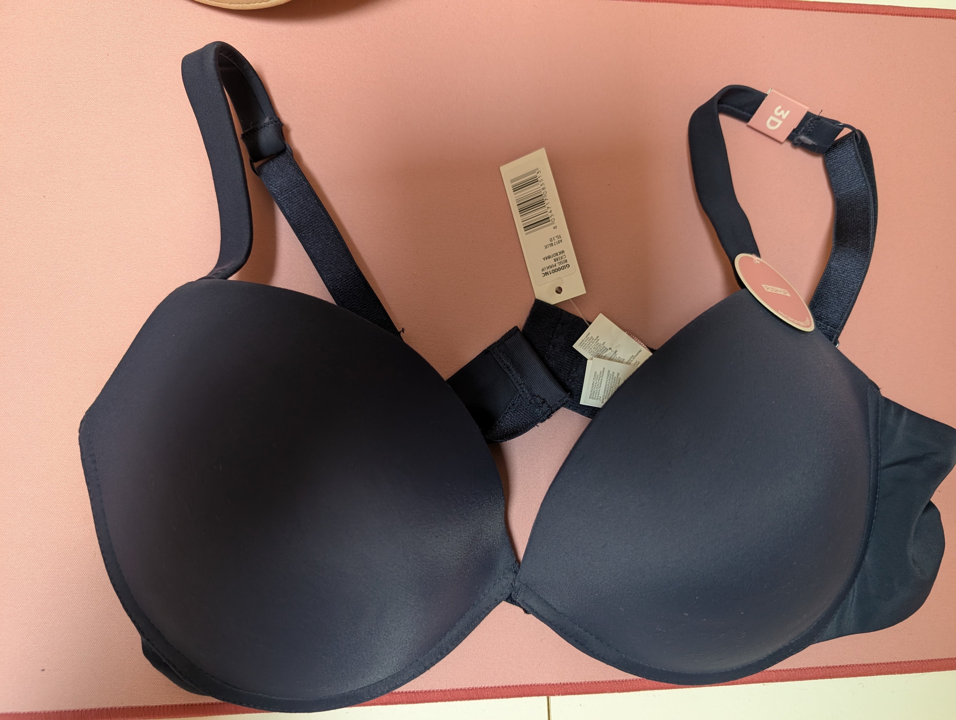 GOLDENPOINT - Soutien gorge PUSH UP Bleu marine - 90D